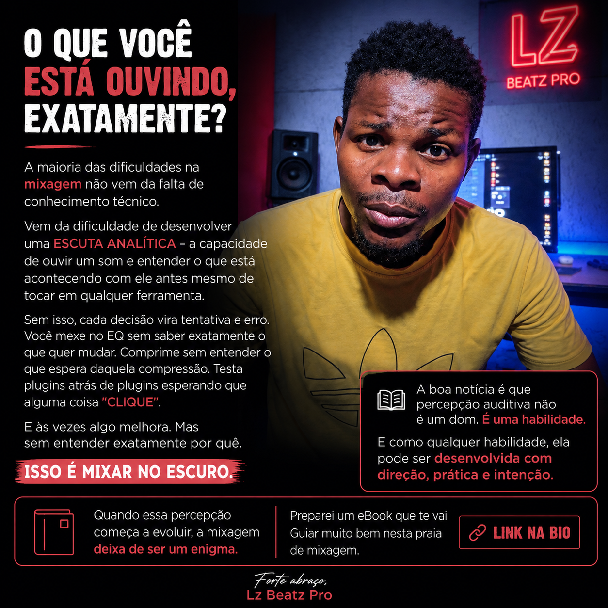 LZ Beatz Pro no estúdio